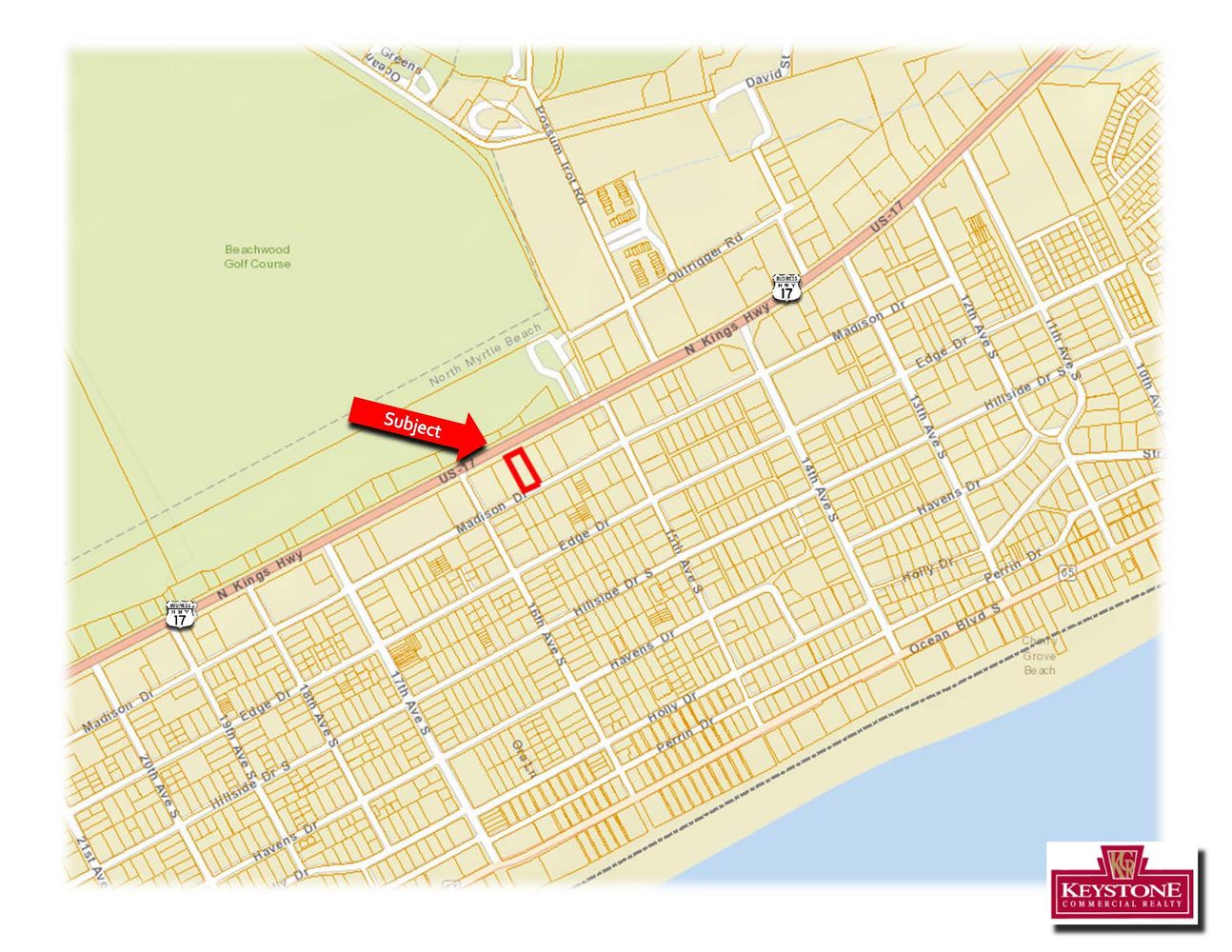 Scoggins Tract-.40 Acres-Land For Lease-Myrtle Beach, SC. : 1523 Highway 17 S, North Myrtle Beach, SC 29582